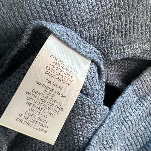 NEW Cable & Gauge Blue Waffle Knit Joggers Women’s Plus Size 2X OR 3X - Picture 7 of 10